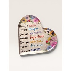 20pc Motivational Religious Acrylic Plaque Set Hearts Angels Butterfly Decor