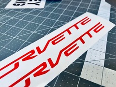 TWO Corvette Vinyl Decals MANY Size & Color Options Buy 2, Get 1 FREE