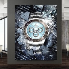 Rolex Daytona Platina inspired Canvas Wall Art Print – Watch Art Poster Print