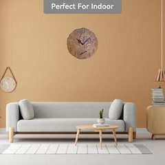 Hanging Wall Clock, Includes a Thermometer, Ideal for Indoor and Outdoor Use, Wo