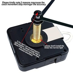 31mm Quartz Long Shaft Clock Movement DIY Wall Length 1-1/5 inch, Black