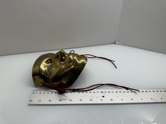 Solid Brass Masquerade Face Mask Wall Decor