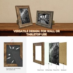 4×6 Picture Frames Set of 8,Classic American Vintage Rustic Farmhouse Style P…