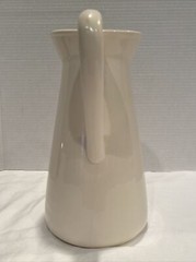 Elegant Expressions by Hosley White Glazed Decorative Ceramic Pitcher Vase 10″