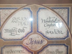 NWT $99.99 Framed Christian words in Wooden Picture Home Decor NEW 20 X 18