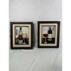 Wine Shadow Box Wall Art Set of 2 Napa Valley Sonoma County Red White Wine Decor