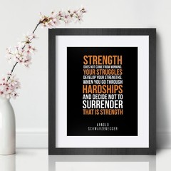 Arnold Schwarzenegger Inspirational Wall Art Print Motivational Quote Poster Gym