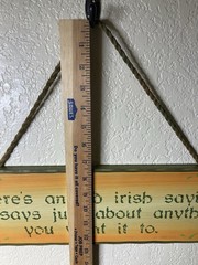 Irish Hanging Sign Wood 20” X 5” “Old Irish Saying” St. Patrick’s Day Decor