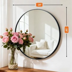 Black Round Wall Mirror Bathroom Mirrors Over Sink Circle Mirror for Bathroom