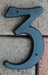 House Street Address Nail On 5″ Vinyl Hard Plastic Black Numbers 0-9 BLACK