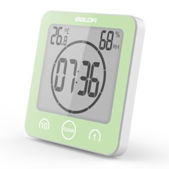 Baldr Waterproof LCD Shower Wall Clock Bathroom Kitchen Countdown Timer Alarm