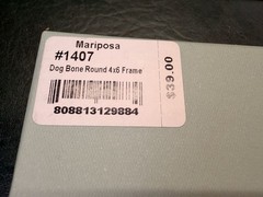 Mariposa Dog Bone Round Picture Frame in Box ~ Fits 4″ in Diameter