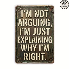 Retro Metal Wall Sign 2D Plane Style