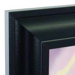 Craig Frames 2″ Wide Contemporary Satin Black Picture Frame With White Mat