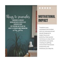 My Vinyl Story – Things to Remember Wall Decal – Inspirational Quot… Fast Ship