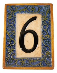 Grasslands Road Decorative Address House Numbers Tiles Magnetic Ceramic Plaques
