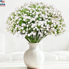 30Pcs Baby Breath Artificial Flowers Fake Babys Breath Gypsophila Flowers Bulk