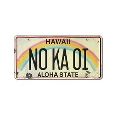 6in x 12in Vintage Hawaiian Novelty Embossed Hawaii License Plate – No Ka Oi