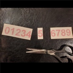 0 – 9 Number Decals Color: White – Select Size – 40 Stickers 4 of Each Number