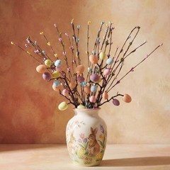 32 Pcs Easter Decorations Artificial Easter Spray Vine with Eggs and Berries …