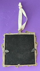 POTTERY BARN Pewter ~ Natural Twig Picture Frame Small 3×3 Opening ~ Hanging