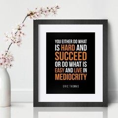 Eric Thomas Inspirational Wall Art Print Motivational Quote Poster Decor Gift