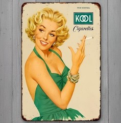 Kool Mild Menthol Cigarettes 8 x 12 Vintage Novelty Metal Sign Made In USA New!