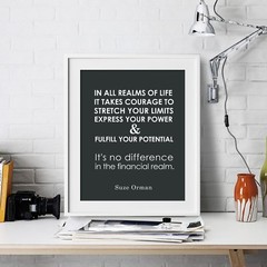 Suze Orman Inspirational Wall Art Print Motivational Quote Poster Decor Gift Her