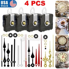 4Pcs Wall Quartz Clock Movement Mechanism DIY Replacement Repair Part Tool Kit