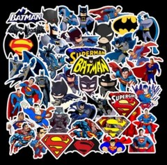 10 PCS DC Batman Superman Stickers BRAND NEW