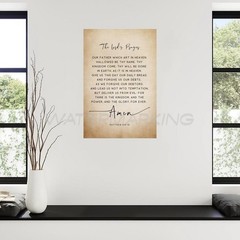 Generic The Lord’s Prayer Bible Verse Canvas Wall Art 12x18in Unframed