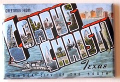 Greetings from Corpus Christi Texas FRIDGE MAGNET travel souvenir style A