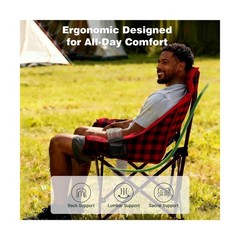 SUNNYFEEL 2 Pack Heavy Duty Camping Chairs for Adults Portable Oversized Fold…