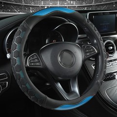 Sport Carbon Fiber & Honeycomb Steering Wheel Cover Universal Fit for All Season