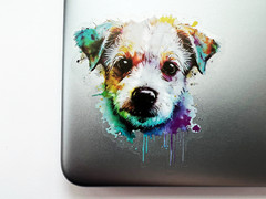 Cute Puppy Dog 3 Inch Transparent Sticker Small Dog Decal