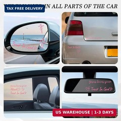 6 Pcs Trust in God Rearview Mirror Stickers, Christian Car Decals Vinyl Sticker,