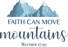 Vinyl Bible Quotes Matthew 17:20 Wall Decal Sticker | Faith Can Move Mountains