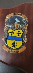 Dublin Ireland Heraldic Artists Vtg Name Crest Plaque Sullivan & Minogue 10″W