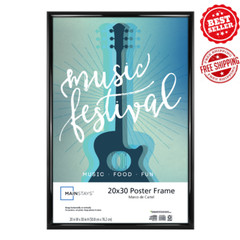 20″ x 30″ Trendsetter Poster and Picture Frame Home Office Wall Decor, Black