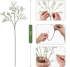 30Pcs Baby Breath Artificial Flowers Fake Babys Breath Gypsophila Flowers Bulk