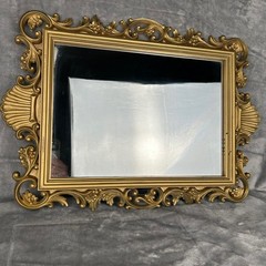 Vintage Home Interiors Gold Hollywood Regency Ornate Scroll Wall Mirror USA Made