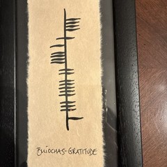 Authentic Irish Ogham Wishes Framed Wall Art “Gratitude” Buiochas 11”x6” Ireland