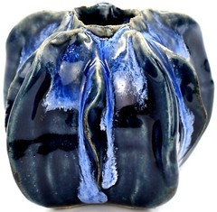 Handmade Porcelain Art Vase Pottery Stoneware Modern Decor 4″ (SRI Luffa Small)