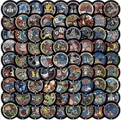 20 PCS Mini Cute Pokémon Card Characters Cartoon Doodle Anime Stickers BRAND NEW