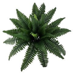 (2 pack 21in Indoor Artificial Plant Fern Bush Green Color. Indoor Use. Not in