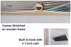 Canvas Wall Art 3 Piece 12″ x 16″ Contemporary Design, Wood Frame Built-in Hook