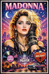Madonna Colorful Sticker Decal Laptop Wall Mirror Cup Tumblr Locker