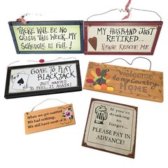 Assorted Hanging Wall Sign Decor Lot Rustic Farmhouse Style Set