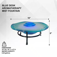 8 In. H Tabletop Mist Fountain W/12 Color-Changing LED Lights and Inline Control