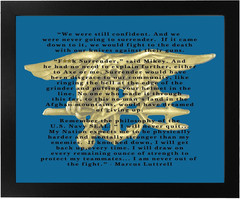 Marcus Luttrell Quote- Fight Forever On- Inspirational Wall Art Print- This Typo